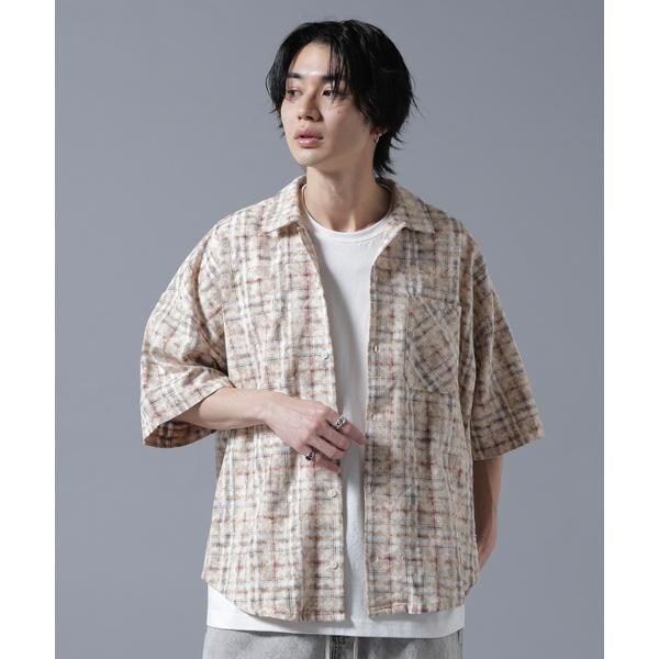 [�}���C]DankeSchon�^�_���P�V�F�[���^BLEACH CHECK OPEN COLLER SHIRTS/�G���G�C�`�s�[�iLHP�j �x�[�W��