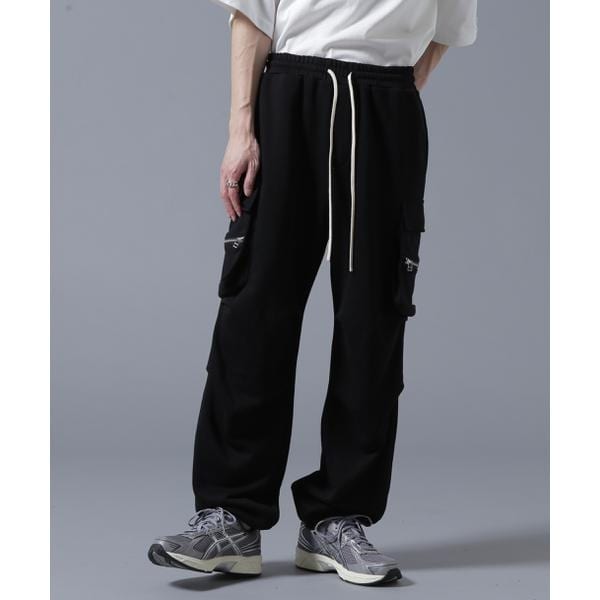 DankeSchon／ダンケシェーン／STRETCH TWILL ZIP W-POCKET WIDE