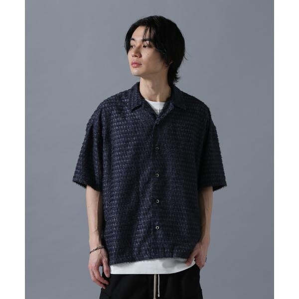 DankeSchon／ダンケシェーン／SHEER SHAGGY JACQUARED S／S SHIR