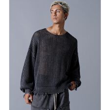 DankeSchon／ダンケシェーン／CHEMICAL MESH KNIT CREWNECK