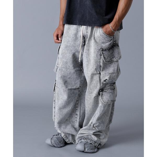 DankeSchon／ダンケシェーン／12OZ CHEMICAL DENIM CARGO PANTS