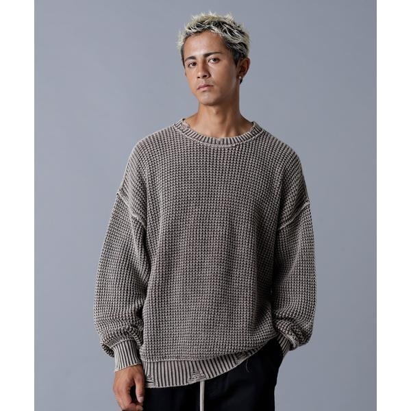 DankeSchon／ダンケシェーン／PIGMENT CHEMICAL AZE CREWNECK