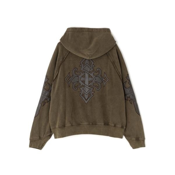 SUPPLIER／サプライヤー／LEATHER PATCH ZIP HOODIE | エルエイチピー