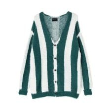 DankeSchon／ダンケシェーン／SHAGGY STRIPE CARDIGAN