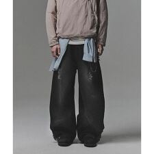 NOT4NERD／ノットフォーナード／MULTI CUT OFF CURVED DENIM PANT
