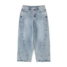 NOT4NERD／ノットフォーナード／STUD INCISION CURVED DENIM PANT