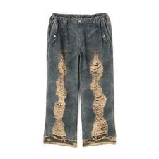 NOT4NERD／ノットフォーナード／CAMO LAYERED DESTROYED DENIM PA