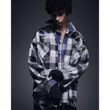 DankeSchon／ダンケシェーン／FLANNEL DAMAGE SHIRTS BLOCK