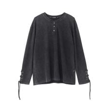 NOT4NERD／ノットフォーナード／Pigment Sleeve Lace Henley