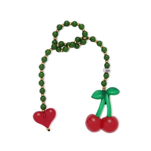 String Ting／ストリングティング／Cherry Drop Jade bag Charm