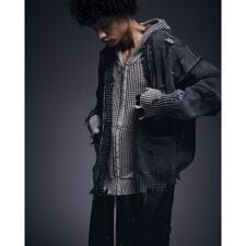 DankeSchon／ダンケシェーン／ACID WASH TENJIKU CARDIGAN