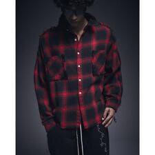 DankeSchon／ダンケシェーン／FLANNEL DAMAGE SHIRTS OMBRE
