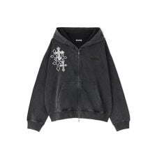 SUPPLIER／サプライヤー／MULTIPLE CROSS  RHINESTONE ZIP HOO