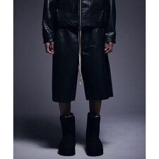 DankeSchon／ダンケシェーン／WOVEN FAUX LEATHER SHORTS
