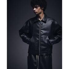 DankeSchon／ダンケシェーン／WOVEN FAUX LEATHER BLOUSON