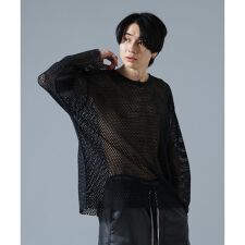 DankeSchon／ダンケシェーン／MESH L／S TEE