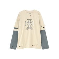 SUPPLIER／サプライヤー／Dusty Iron Cross Layered Long Slee