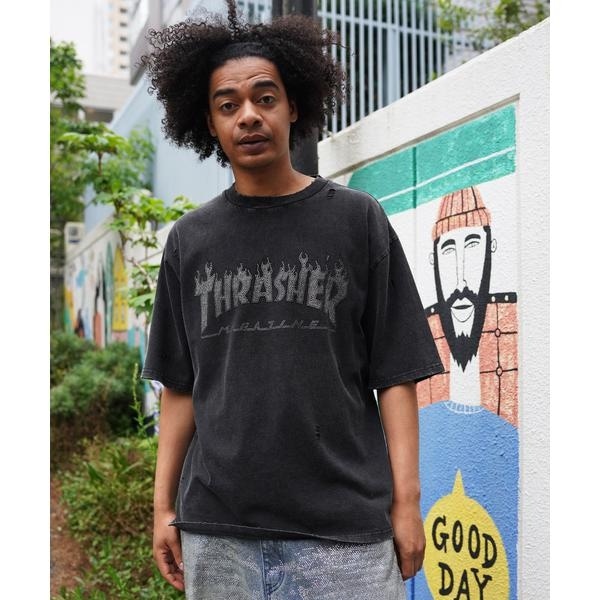 Thrasher／スラッシャー／LINESTONE TEE／ラインストーンTシャツ