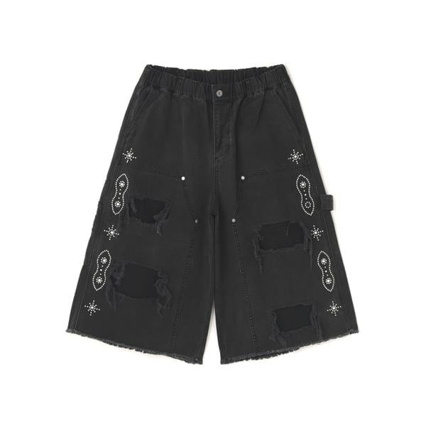 DankeSchon／ダンケシェーン／STUDS W-KNEE DUCK SHORTS