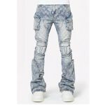 GUAPI／グアピ／Aqua Blue Coffin Arc Embellished Denim