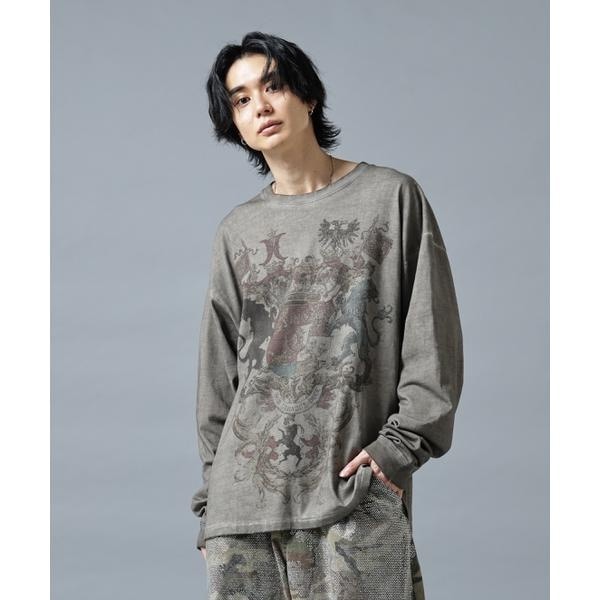 DankeSchon／ダンケシェーン／SPRAYBURN L／S TEE EMBLEM
