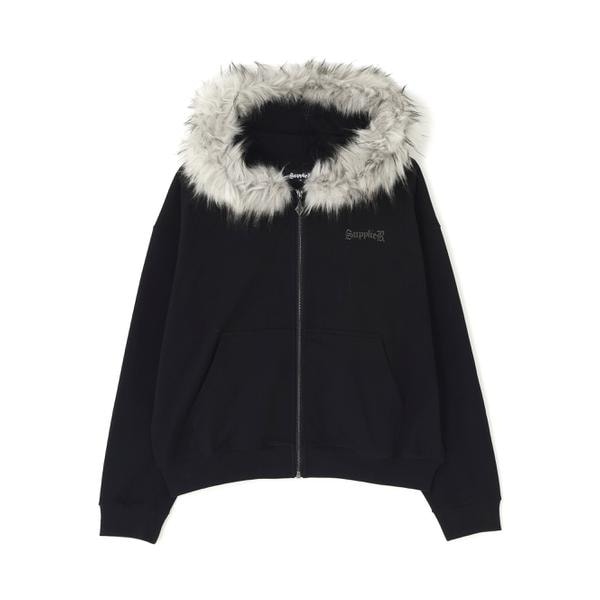 SUPPLIER／サプライヤー／Faux Fur Cross Zip Hoodie | エルエイチピー