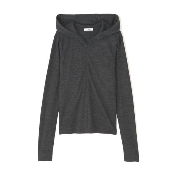 CLANE／クラネ／HALF ZIP WOOL HOODED TOPS | エルエイチピー(LHP