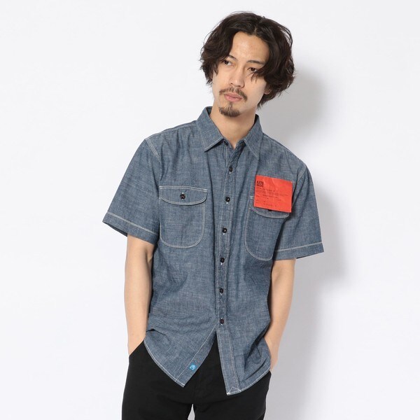 KATO’　プルオーバーデニムシャツ　サイドポケット　シャンブレーシャツ cb002-86100-01b.jpg