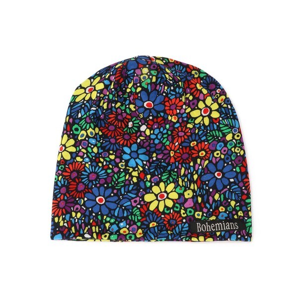 ボヘミアンズ bohemians シャツ モザイクフラワー 花柄 バンドカラー 