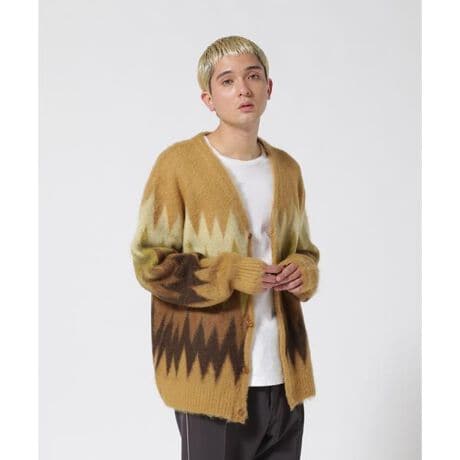 NEEDLES／ニードルズ MOHAIR CARDIGAN － Zigzag モヘア  