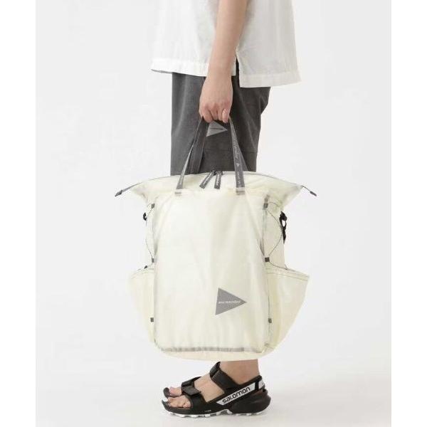 and wander／アンドワンダー sil tote bag シルトートバッグ