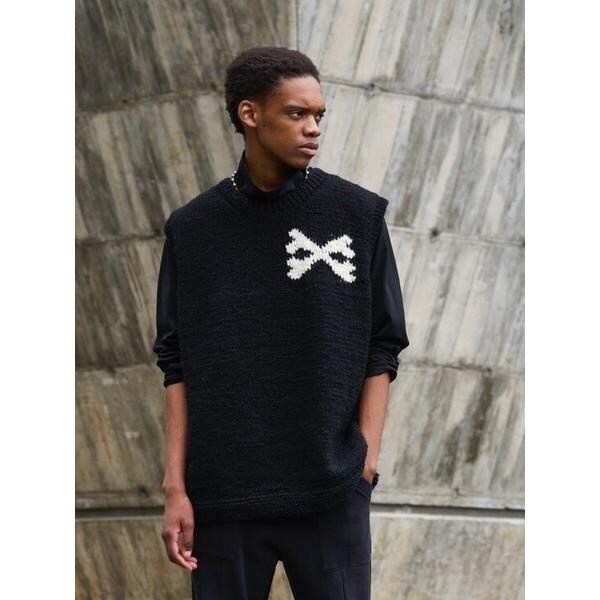 MacMahon Knitting Mills／マクマホン 別注Cross Bone Vest | ビーバー