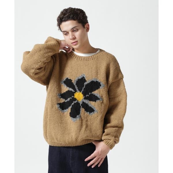 yuni ネパールハンドニット　透かし編みカーディガン yuni（ユニ ）の「ネパールハンドニット 透かし編みカーディガン