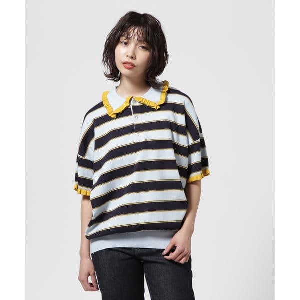 ロドリリオン フードつきフリルカットソー ライトグレー RHODOLIRION