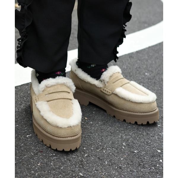 [}C]CAMINANDO^J~ih MOUTON PENNY LOAFER/r[o[iBEAVERj x[W