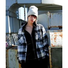 B omnivore／ビーオムニボー　BLOCK CHECK SHIRTS ブロックチェックシャツ