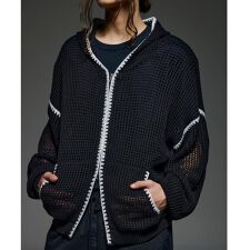 B omnivore／ビーオムニボー　HAND - STITCH MESH HOODIE