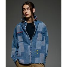 B omnivore／ビーオムニボー　PATCHWORK DENIM SHIRT