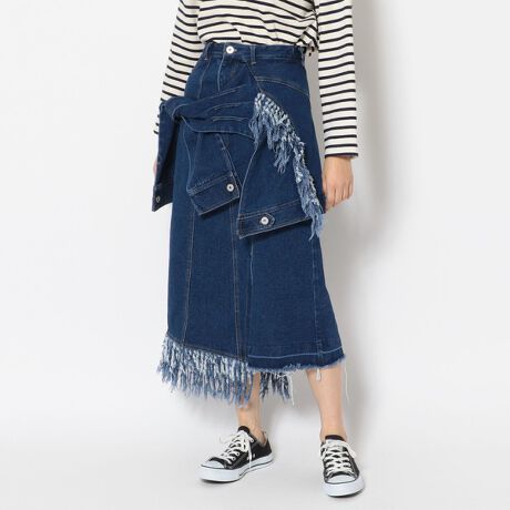 AULA AILA（アウラ アイラ）別注アームラップデニムスカート  