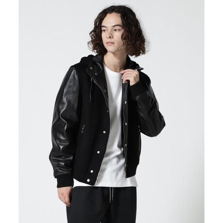 EMMETIエンメティ／URBINO ウルビーノ ウール混カシミア× ラムレザー  