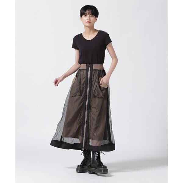 Risley リズレー リバーシブルメッシュフレアスカート B'2ndスカート Risley(リズレー) 別注リバーシブルメッシュフレアスカート | B