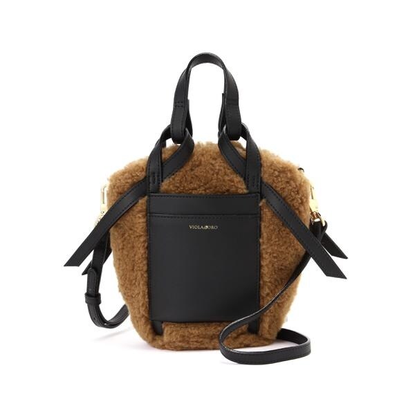 VIOLAd'ORO (ヴィオラドーロ) ムートンエコファーポケットトート