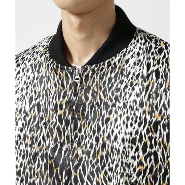 MINEDENIM（マインデニム）Leopard RC.Satin Rib Zip Blouson | ビー