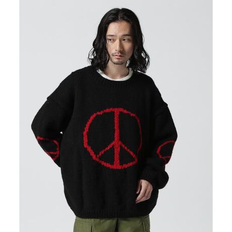 MacMahon Knitting Mills ／ Crew Neck Knit-Big Peace | ビーセカンド 