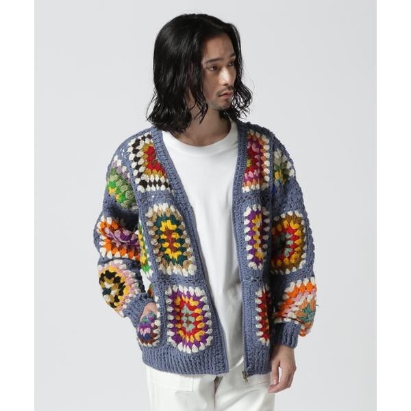 トップス MacMahon Knitting Mills handmade knit MacMahon Knitting Mills ／ Crochet V-neck Cardigan | ビー