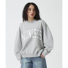 NOUNLESS（ナウンレス）別注COLLEGE LOGO OVER SWEAT