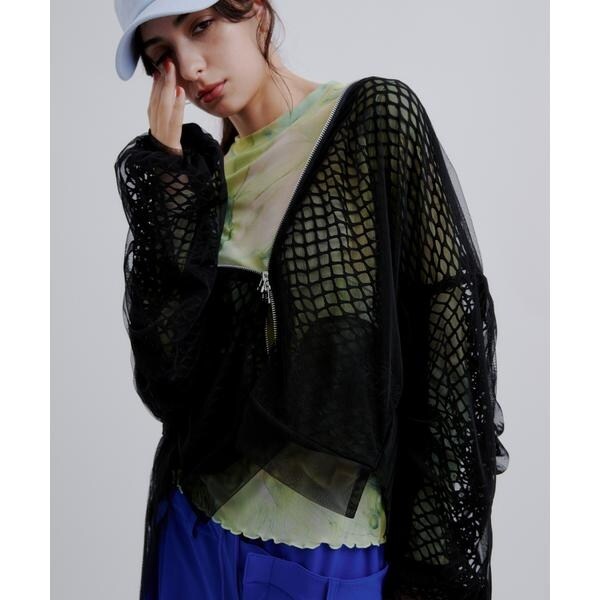 AULA AILA（アウラ アイラ）別注バックプリーツメッシュフーディ