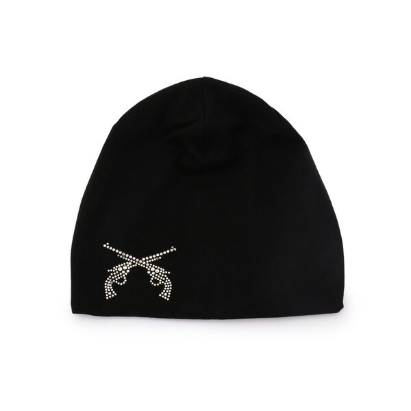 roar／ニットキャップ roar ロアー ブラックスワロフスキー 二挺拳銃