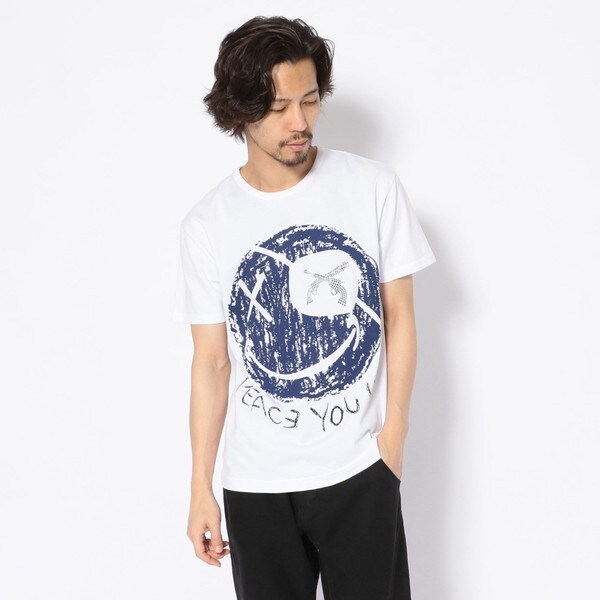 roar guns　ロアー　ピースマーク プリントカットソー　ブラック　黒　サイズ2 roarguns ⁄ ロアーガンズ 公式通販 ロアー| BRYAN