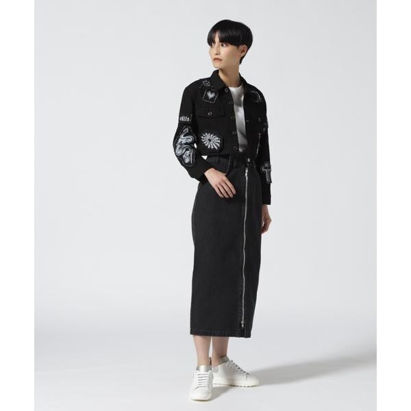 スカート LIMI feu Black Denim Layered Tight Skirt LIMI feu／リミ フゥ／Black Denim Layered Tight Skirt | ロイヤル